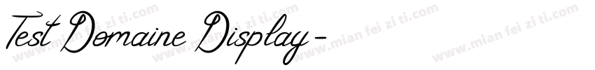 Test Domaine Display字体转换